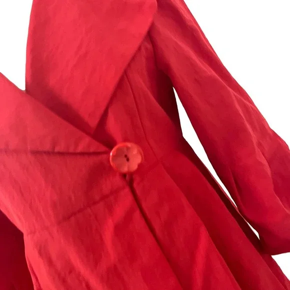 Nanette Lepore Red Button Front Jacket Size 6 EUC - Picture 7 of 12
